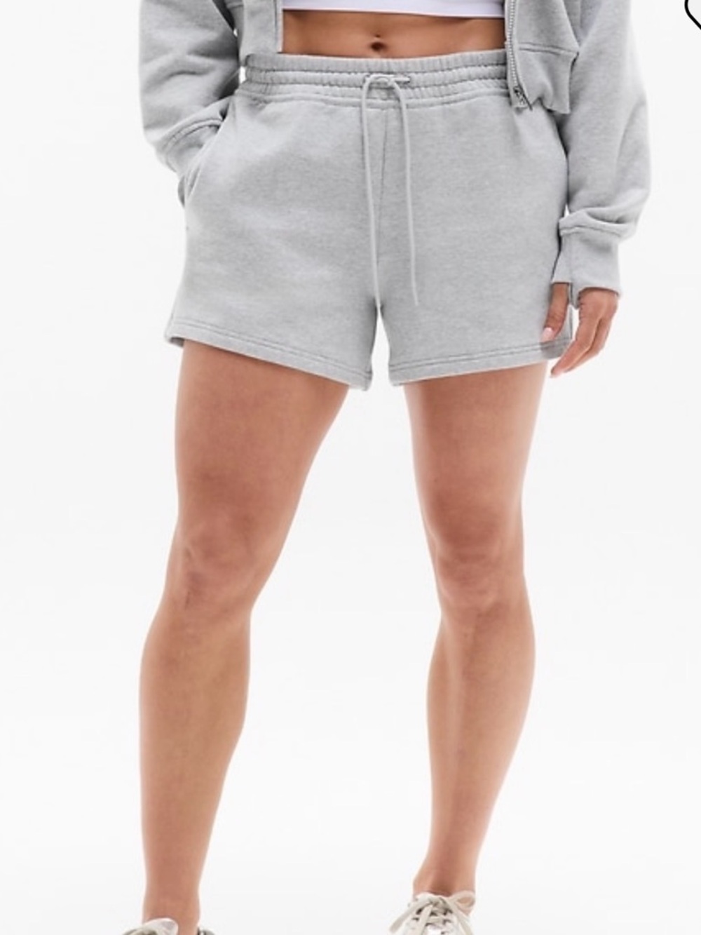 Athleta Forever Fleece Mid Rise 4” Shorts